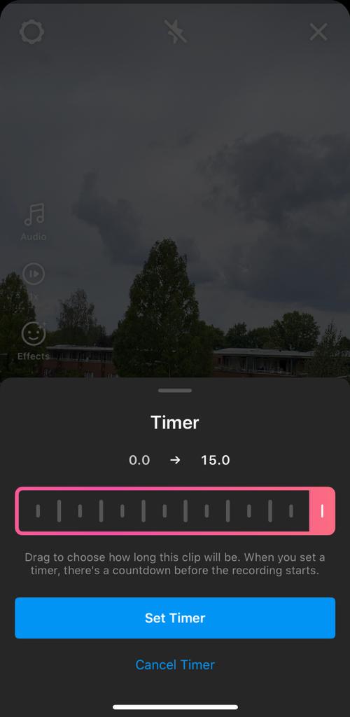 Instagram reels timer content step 5